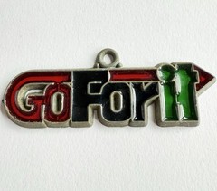 Vintage GO FOR IT Retro SunCatcher Hanging Decor Words Wording Arrow Inspiration