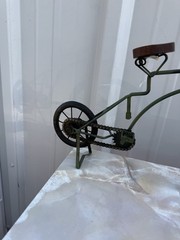 Vintage Metal Wire Bicycle Figurine Miniature Bike Model Home Decor 15″
