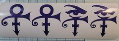 4 Prince Logo 3.5″ H Vinyl Decal Set windows car truck laptops SUV boards