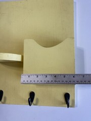Key/Clothing Holder Mail Organizer Wall Mount & Key Shelf w/ 3 Sturdy Hooks