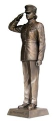 KA307 Female Marine Salute – Khaki Army 12.75″ Bronze Finish Military Statue