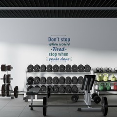Vinyl Home Bedroom Living Room Art Motivational Fitness Quotes Design Wall Decal