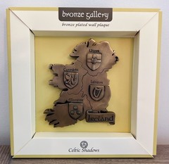 Provinces of Ireland- Bronze Plated Wall Plaque Celtic Shadows Decor New