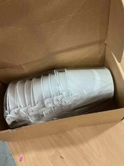 8 Pcs 3″ x 3″ Small Metal Buckets Mini Galvanized Buckets White