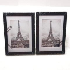 2-Pack Black 4×6 Picture Frames – Modern Photo Frames for Tabletop Display