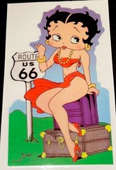 BETTY BOOP DECAL STICKER✨💋💄💜👠💋✨5” X 3”✨GLOSSY✨ROUTE US 66✨SEXY & CUTE✨❤️‍🔥
