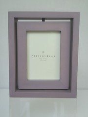 Pottery Barn Lavender Wood Flip Swivel Double Sided Picture Frame 3.5″ x 5″