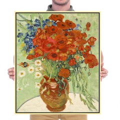 Framed Canvas Print Van Gogh Painting Repro Pic Wall Art Home Decor Red Poppies