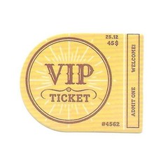 Vintage VIP Ticket Admit One Pass Vinyl Sticker Mini Decal Die Cut