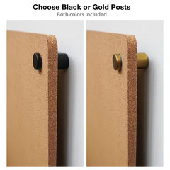 Excello 36 In. X 42 In. Cork Bulletin Board, Wall Mounted, Brown
