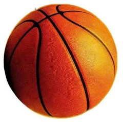 ball basketball sports wall sticker peel & stick 4.5 inch 1pc
