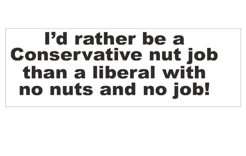 Anti Liberal Conservative Bumper Sticker or Helmet Sticker D262 Decal
