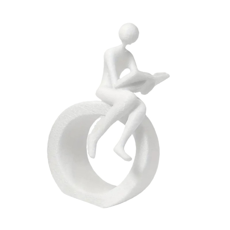 Reading Figurine Statue Abstract Art Sculpture Modern Home Decors Desktop Decors