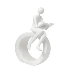 Reading Figurine Statue Abstract Art Sculpture Modern Home Decors Desktop Decors