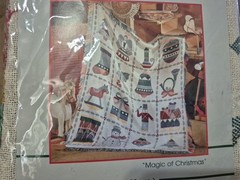 Vintage Texture Woven 100% Cotton Afghan “Magic Of Christmas” 48” x 60”