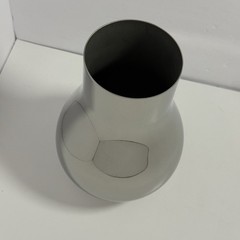 Georg Jensen Stainless Steel Vase Medium Modern standing 8.5” Tall