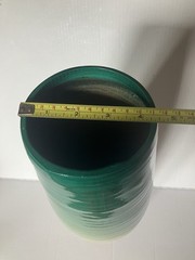 Bamboo Lacquered Colorful Floor/ Table Vase 17.5 X 6 Inches