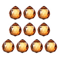 10 Pack 33mm / 1.3Inch Crystal Ball Prisms, Yellow