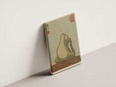 Yoga Frog Art Poster – Traditional Ukiyo-e Canvas – Zen Meditation Wall Decor