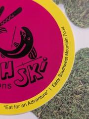 FishSki Provisions Sticker – Easy Southwest Mountain Food – New Mexico Fish Ski
