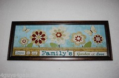 Home Decor FRAMED WALL ART 6.75×16.75″ GROW IN OUR FAMILY’S GARDEN OF LOVE