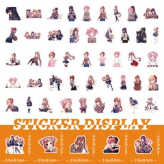 100Pcs Doki Doki Literature Club Game Stickers for Kids Water Bottle Waterproof