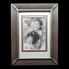 Ornate Brushed Pewter Photo Picture Frame – 3.5×5 Matte Silver Grey Etched Metal