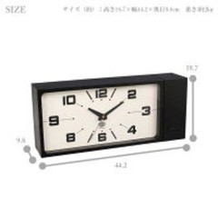 DULTON Double Face Wall Clock Rectangle Gray Vintage Style Indoor