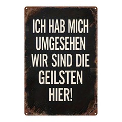 Vintage German Humor Metal Sign 8×12 Inches Wall Decor
