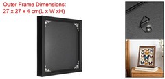 Specimens Display Frame 9.8 x 9.8 Inch Shadow Box Mini Memory Box Frame Black