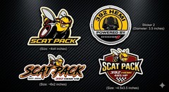 4 Scat Pack Decal Stickers Phone Laptop