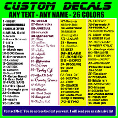 Custom Text Vinyl Decal Sticker Personalized Lettering ANY TEXT – ANY NAME {c30
