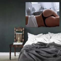 V8860 Babe Beautiful Body Cool Butt Sexy Girl Black Panties WALL POSTER PRINT