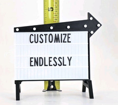 Mini Retro Marquee Sign with Letters – Customizable Desk Decor (Cinema Style)