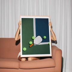 Pickleball Poster, Retro Pickleball Paddle, Pickleball Art Print Sports Decor