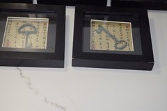 Lot of 5 Vintage Framed Iron Keys in wood Shadow Boxes (5in X 5in)