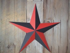 Heavy Duty Metal Star 40″ Painted Nautical Red/black. These Metal Stars Add a…