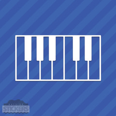 Piano Keys Vinyl Decal Sticker