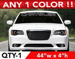 CHRYSLER OUTLINED WINDSHIELD DECAL STICKER 44″w x 4″h ANY 1 COLOR