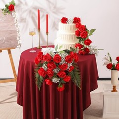 Red Fake Roses Artificial Flowers 10 Pcs Fake Artificial Roses Silk Flowers …