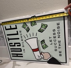 Monopoly Inspired Canvas Wall Art Decor 24×18 Hustle In Silence Wall Decor