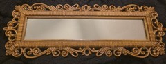 Vintage Faux Wicker HOMCO Wall Mirror