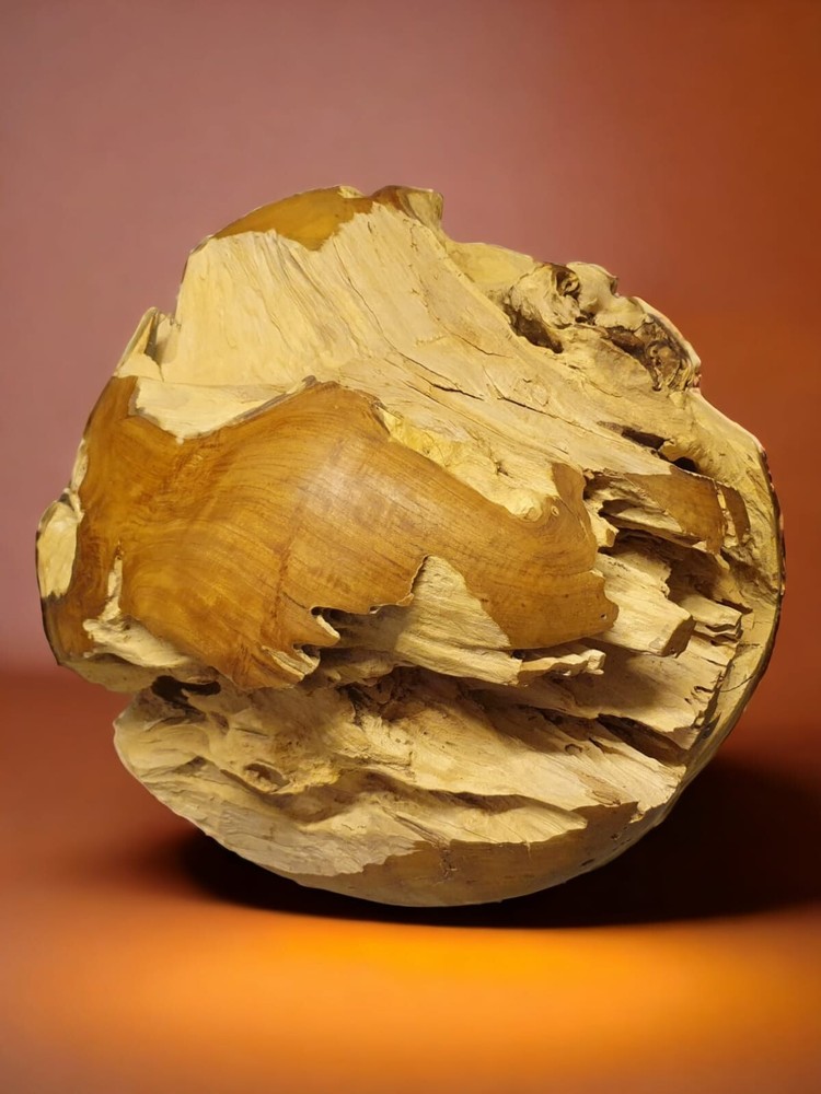 Teak Root Wood Decoration Ball 50cm Solid Wood Decor Living Conservatory