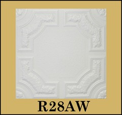 Glue Up Ceiling Tiles Easy Installation R28AW White Bundle of 8pcs SUPER SALE!!