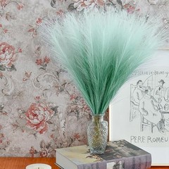 Mandy’s Silk Pampas Grass Bouquet 20 Stems 17.7in Fluffy Gradient Green