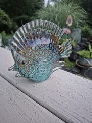 🐠 Beautiful Vibrant Tropical Art Glass Fish Sculpture/ Paperweight Home Decor