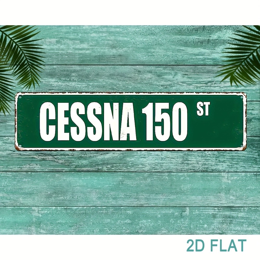 Rustic Cessna 150 ST Vintage Metal Sign Aviation Lover Garage Indoor Wall Decor