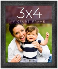 3×4 In Frame Black Real Wood Picture Frame Width 1.5 inches | Interior Frame Dep