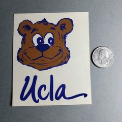 Vintage UCLA Bruins Mascot Transparent Sticker Decal 3 7/8″ x 3 1/4″ California