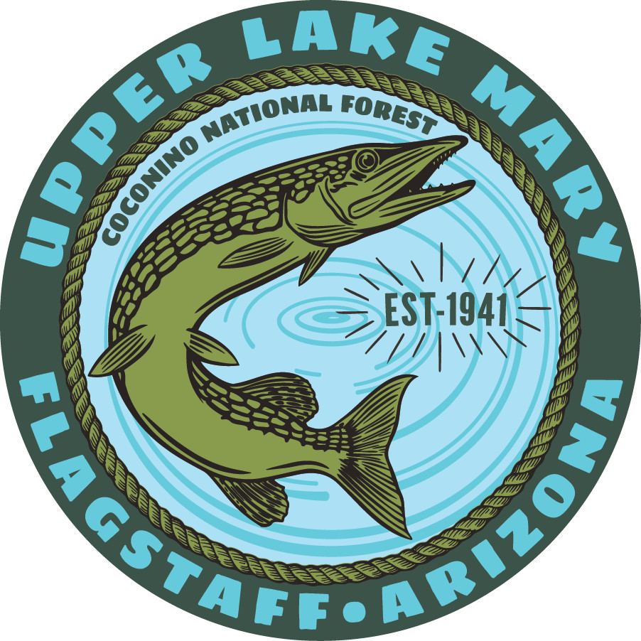 Upper Lake Mary Northern Pike Fishing Decal Coconino Forest Flagstaff Arizona AZ